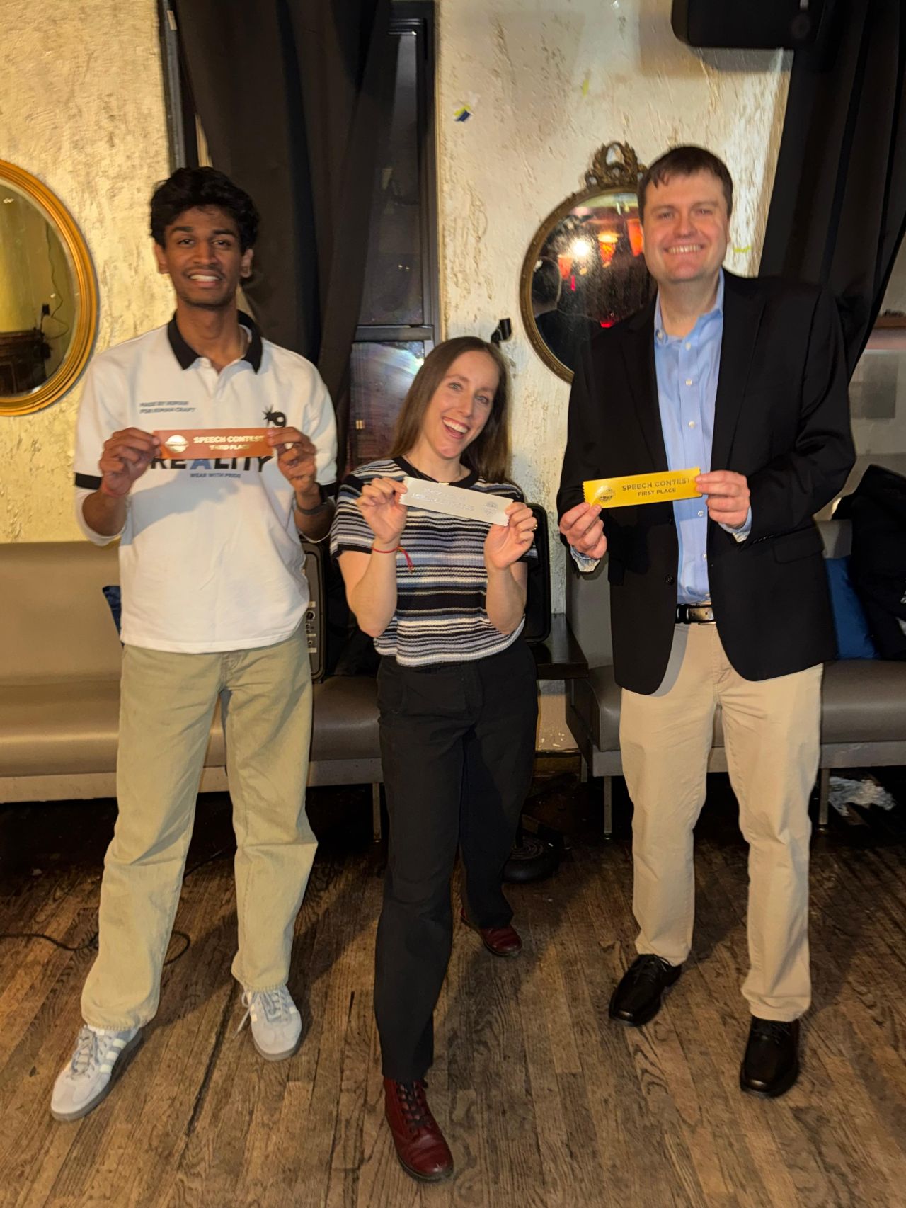 A speaker presenting at NYC Tech Toastmasters